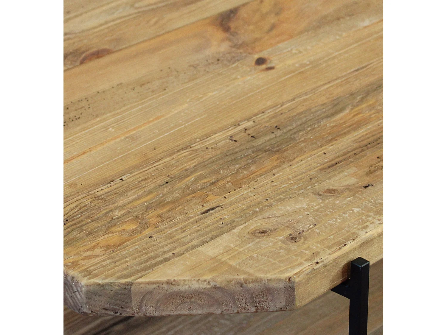 MilaniHome.it - tavolino da salotto in legno massiccio di design moderno industrial cm 120 x 61 x 43 hdi coloreMarrone