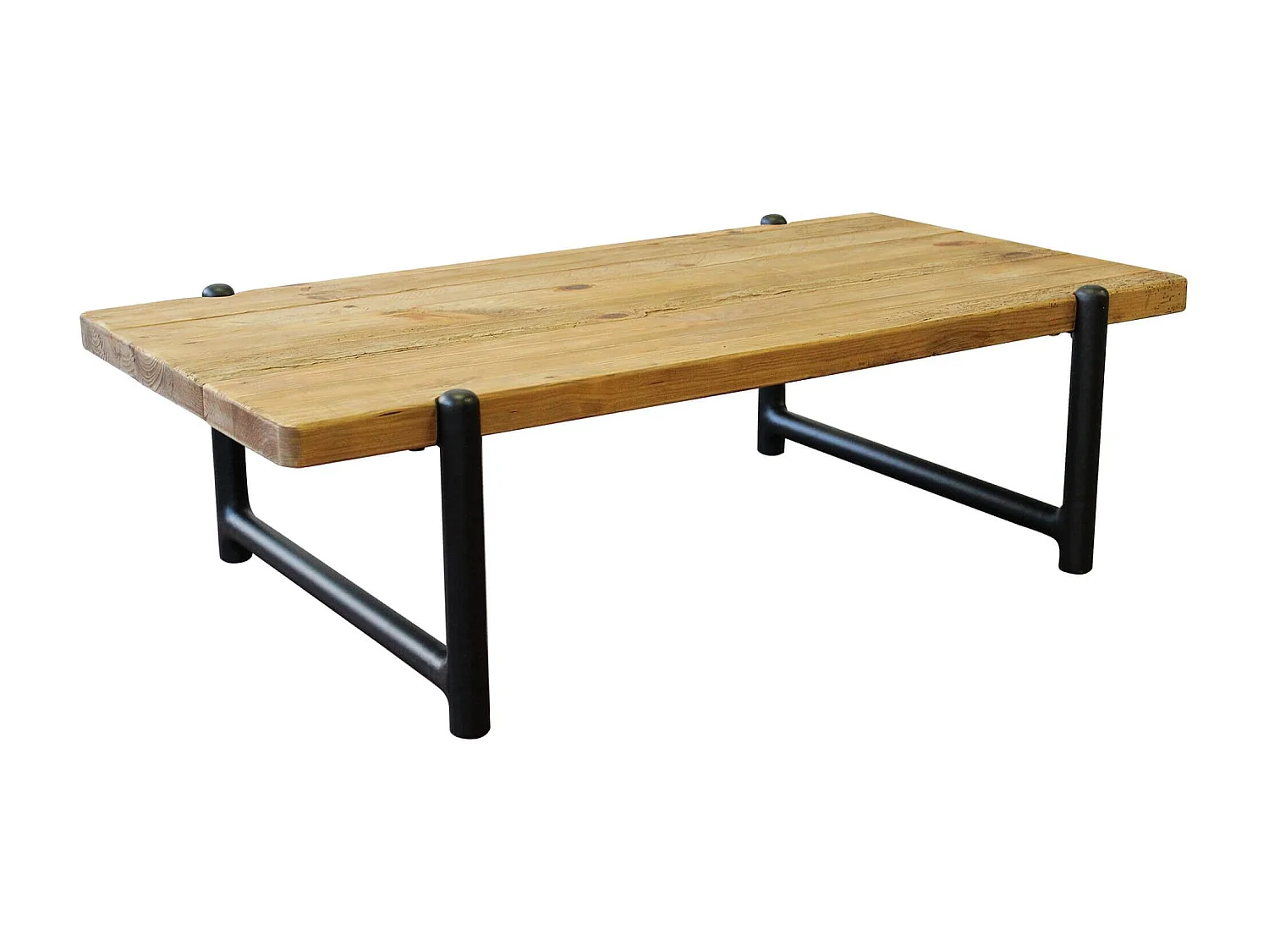 MilaniHome.it - tavolino da salotto in legno massiccio di design moderno industrial cm 135 x 74,5 x 40 hdi coloreMarrone