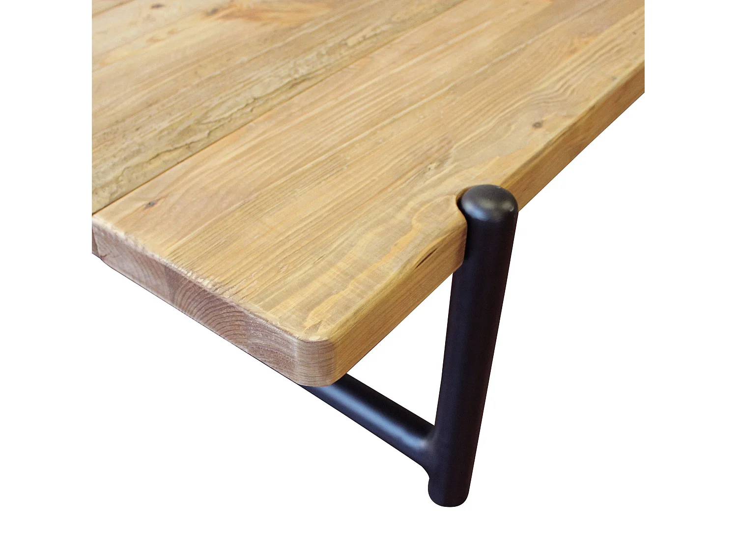 MilaniHome.it - tavolino da salotto in legno massiccio di design moderno industrial cm 135 x 74,5 x 40 hdi coloreMarrone