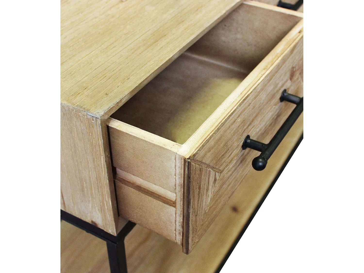 MilaniHome.it - consolle per ingresso in legno 106 x 76 di design moderno industrial cm 110,50 x 40 x 76 hdi coloreMarrone