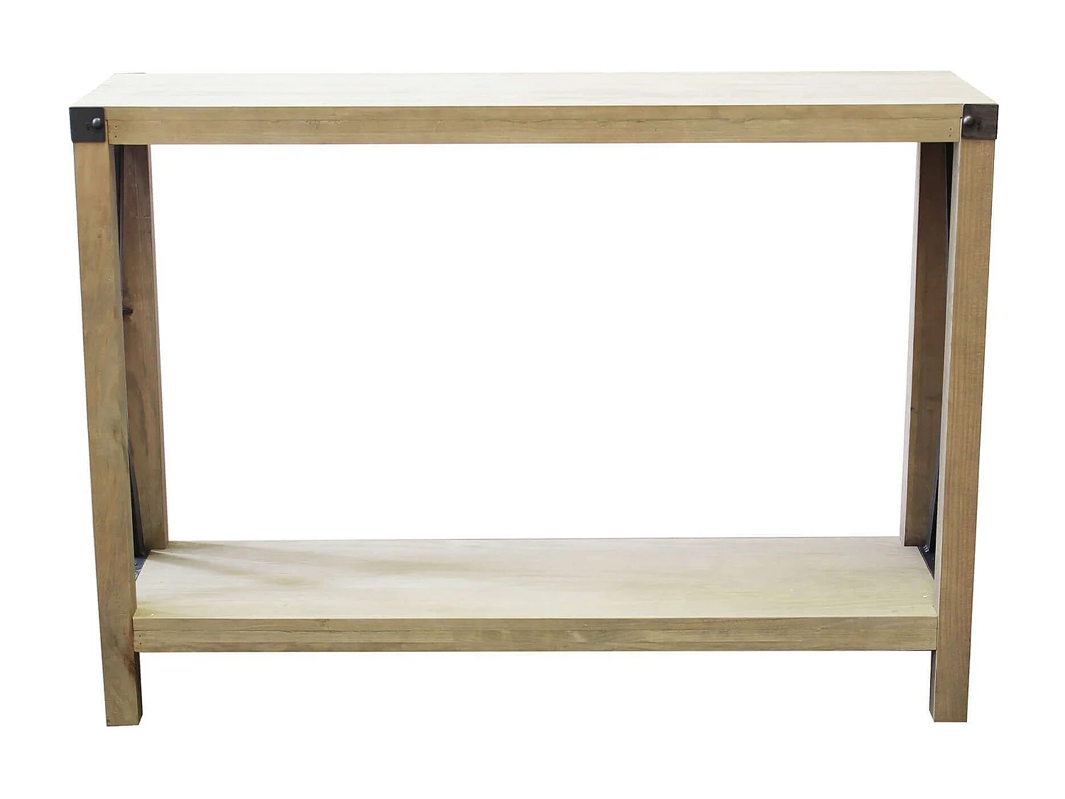 MilaniHome.it - consolle in legno 114 x 80 di design moderno industrial cm 115,50 x 37 x 82 hdi coloreMarrone