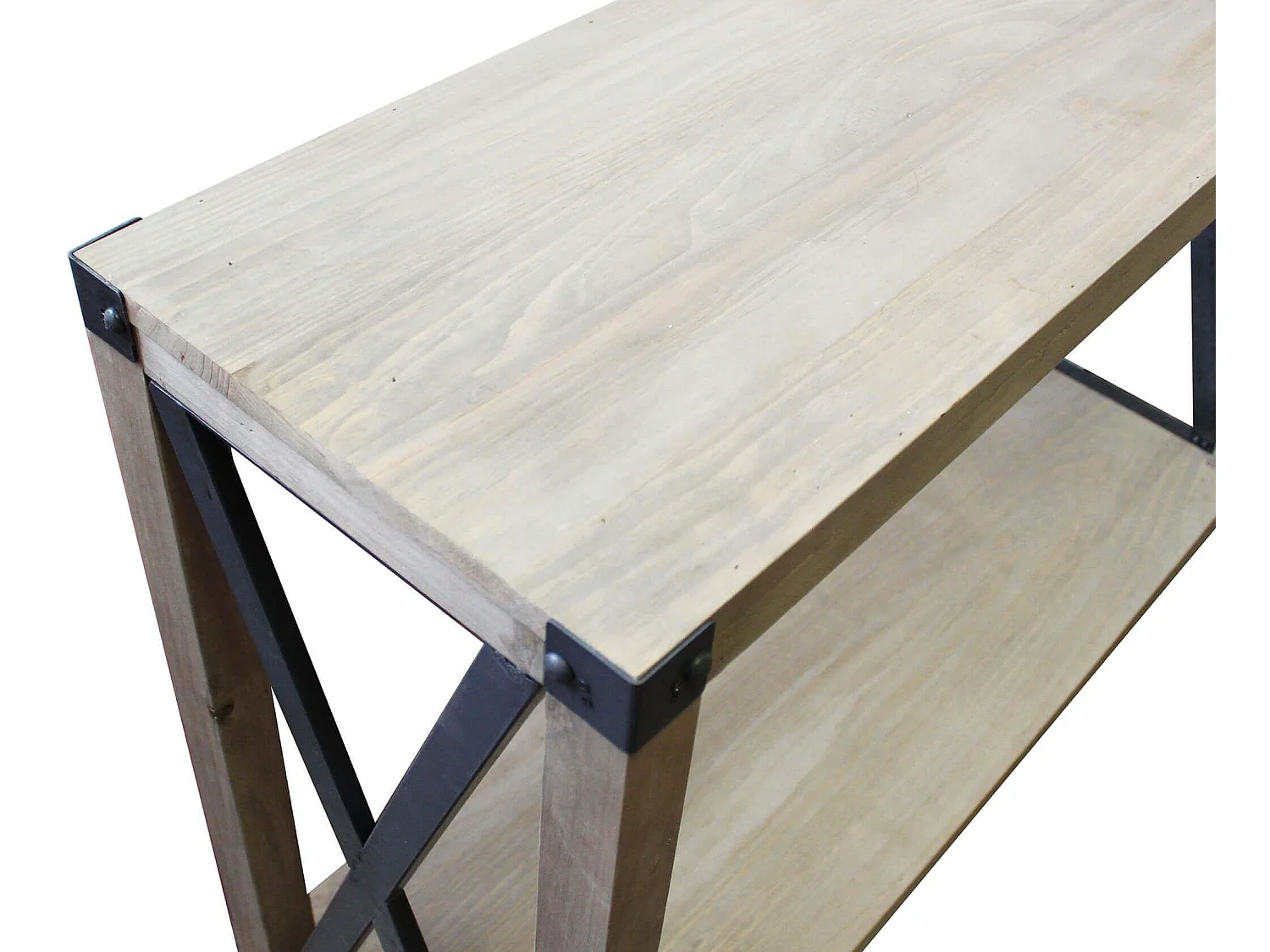 MilaniHome.it - consolle in legno 114 x 80 di design moderno industrial cm 115,50 x 37 x 82 hdi coloreMarrone