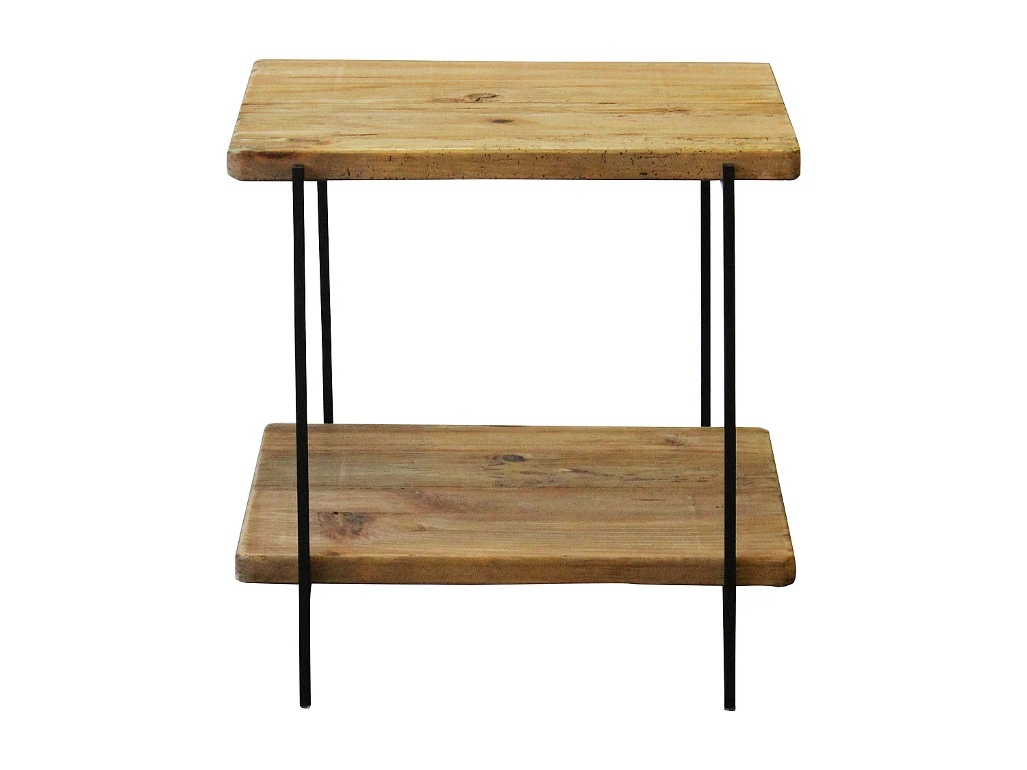 MilaniHome.it - tavolino da salotto in legno massiccio di design moderno industrial cm 5 0x 42 x 51,5 hdi coloreMarrone