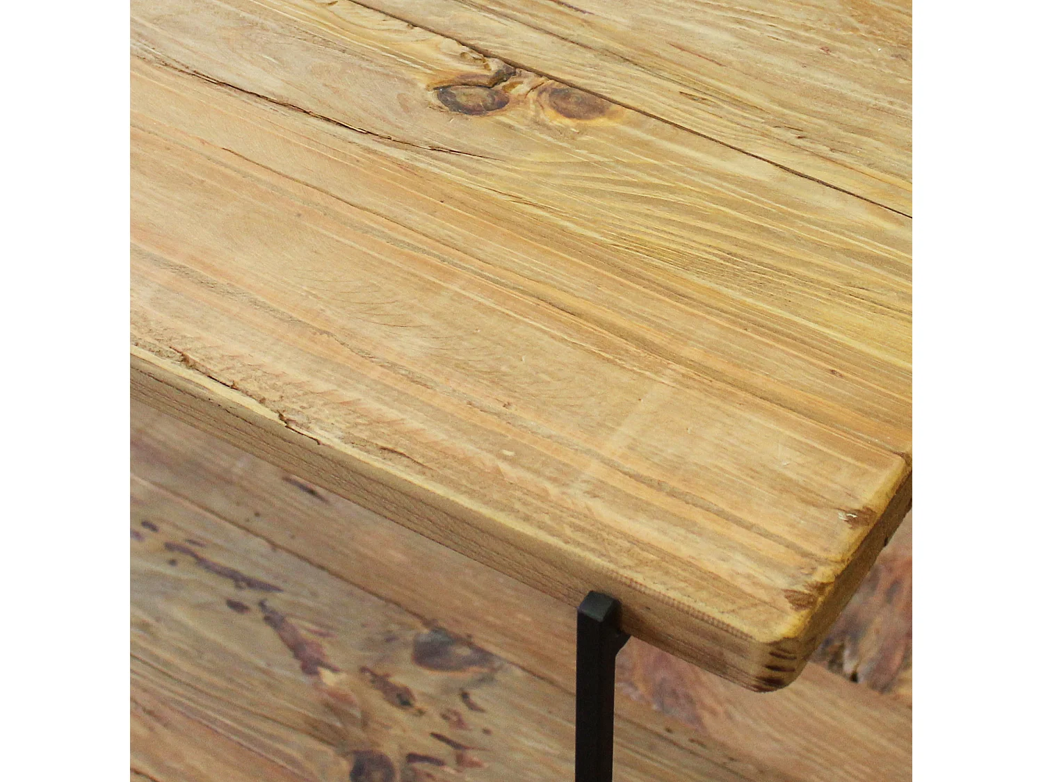 MilaniHome.it - tavolino da salotto in legno massiccio di design moderno industrial cm 5 0x 42 x 51,5 hdi coloreMarrone