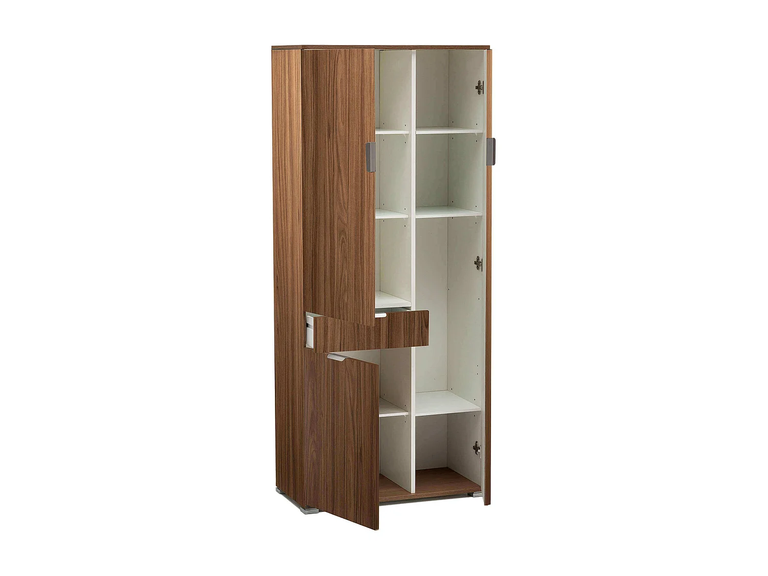 MilaniHome.it - armadio con 3 ante e un cassetto per soggiorno cucina bagno fatto in Italia cm 75x38x174 hdi coloreMarrone