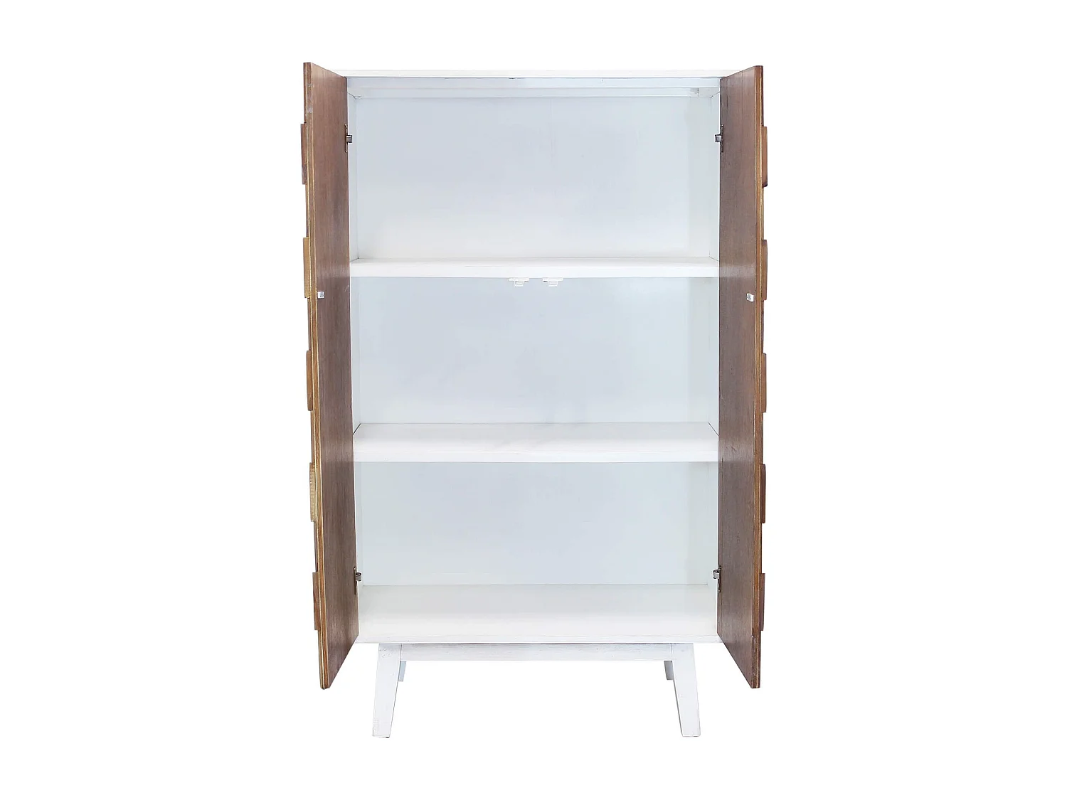 MilaniHome.it - armadio a due ante con decoro in legno di design moderno per salotto cucina sala da pranzo cm 90x50x150 hdi coloreBianco