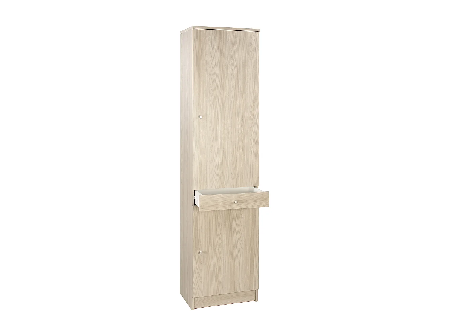 MilaniHome.it - mobile colonna portaoggetti a due ante ed un cassetto di design essenziale cm 46 l x 34 p x 183 hdi coloreOlmo