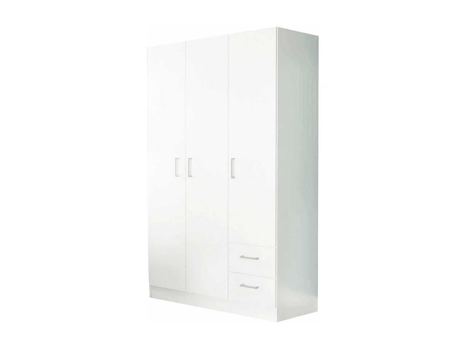 MilaniHome.it - armadio di design con 3 ante 2 cassetti di design moderno contemporaneo cm 120 x 52 x 190 hdi coloreBianco