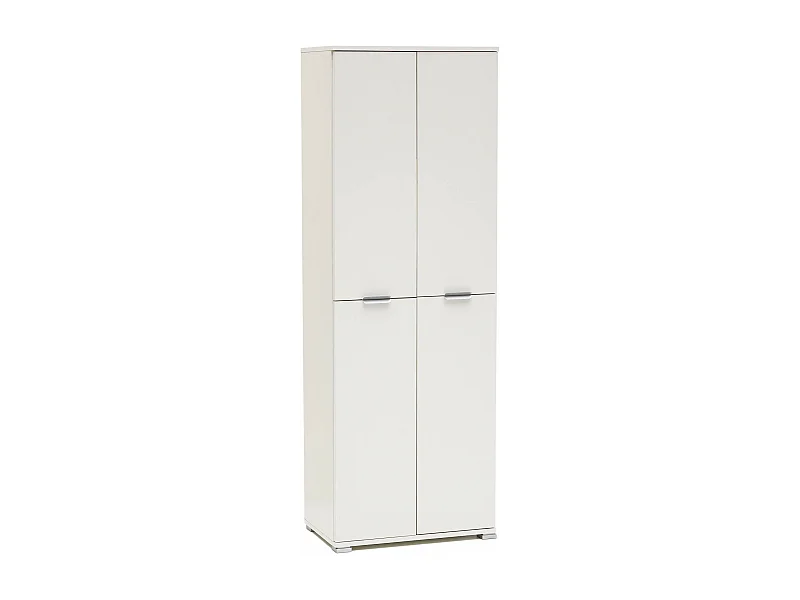 MilaniHome.it - armadio 4 ante per soggiorno cucina bagno fatto in Italia cm 60x38x174 hdi coloreBianco