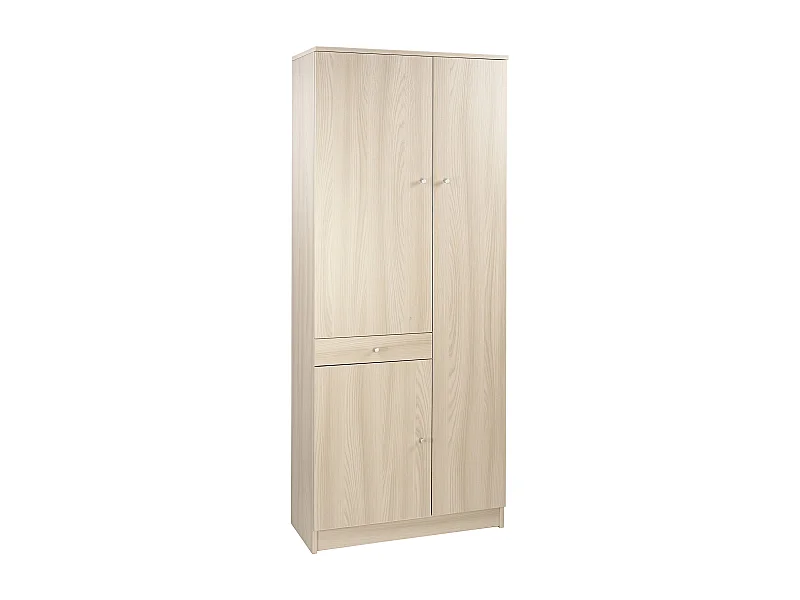 MilaniHome.it - armadio compatto con tre ante e un cassetto di design essenziale cm 77 l x 34 p x 183 hdi coloreOlmo