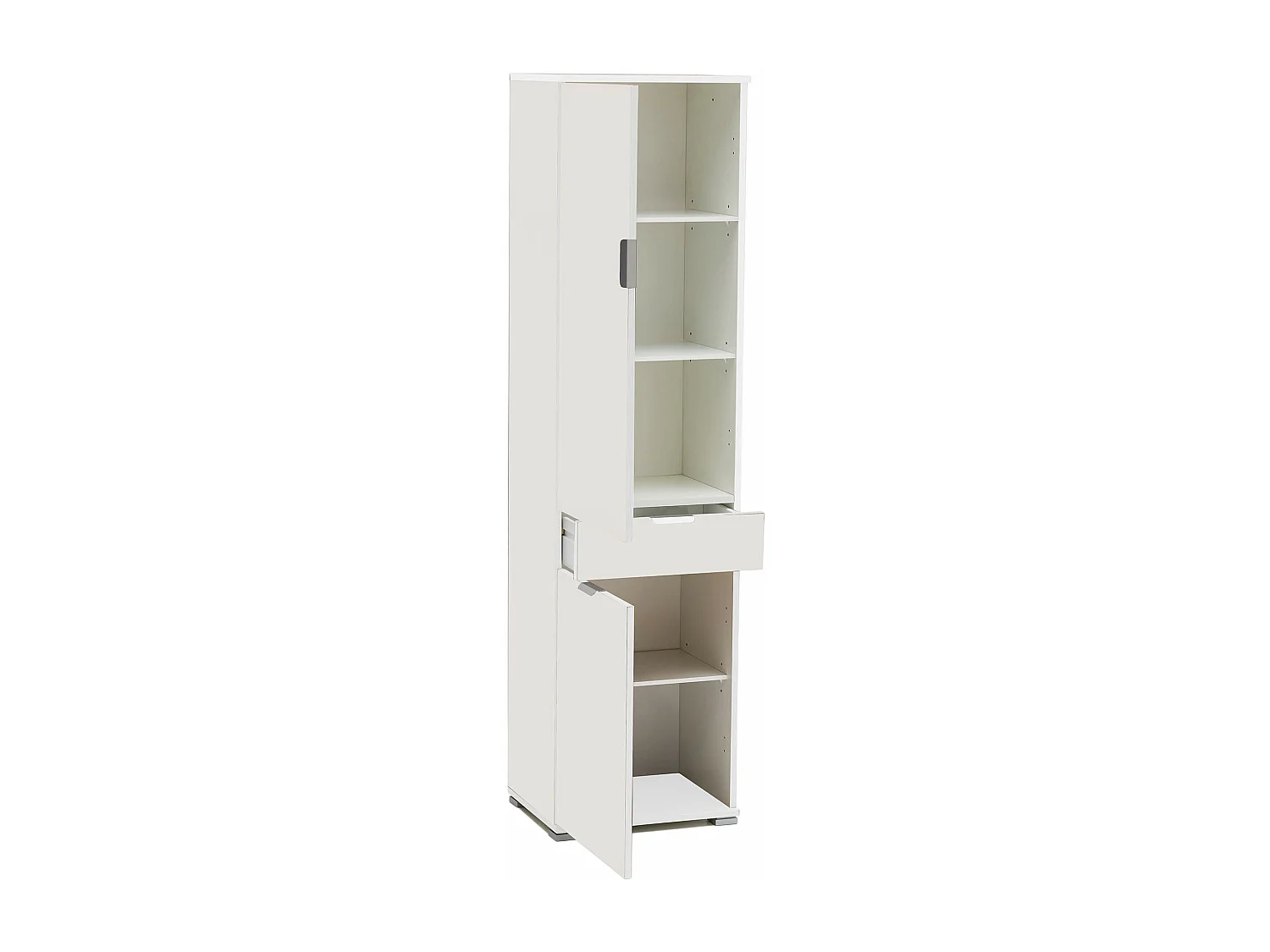 MilaniHome.it - armadio con 3 ante e un cassetto per soggiorno cucina bagno fatto in Italia cm 45x38x174 hdi coloreBianco