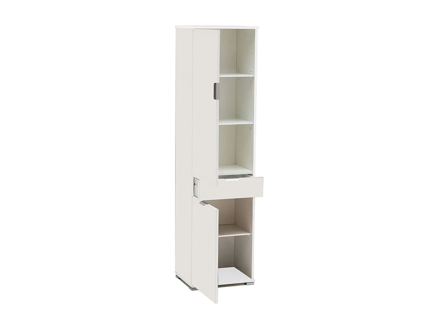 MilaniHome.it - armadio con 3 ante e un cassetto per soggiorno cucina bagno fatto in Italia cm 45x38x174 hdi coloreBianco