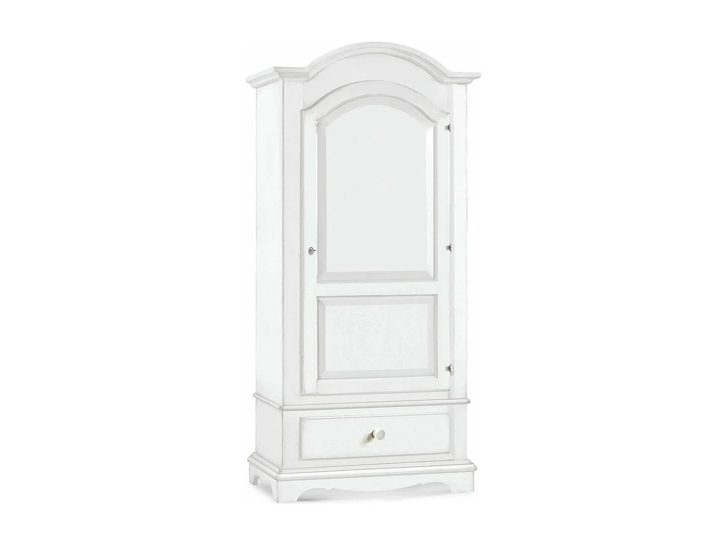 MilaniHome.it - Armadio 1 Anta In Legno Massello 96x56x196di coloreBianco