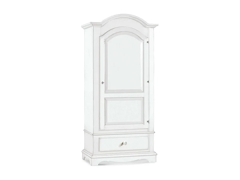 MilaniHome.it - Armadio 1 Anta In Legno Massello 96x56x196di coloreBianco