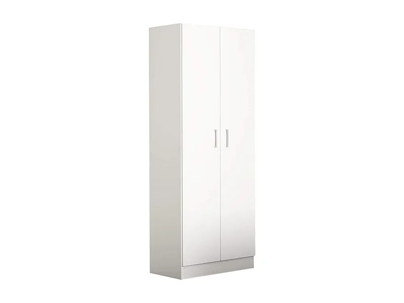 MilaniHome.it - armadio due ante di design spazioso in legno moderno 180x52x80 hdi coloreBianco