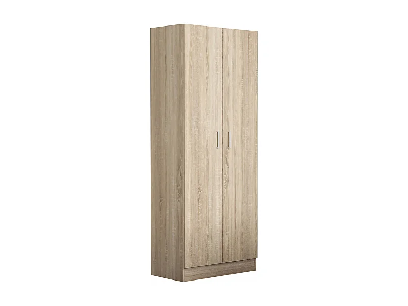 MilaniHome.it - armadio due ante di design spazioso in legno moderno 180x52x80 hdi coloreMarrone