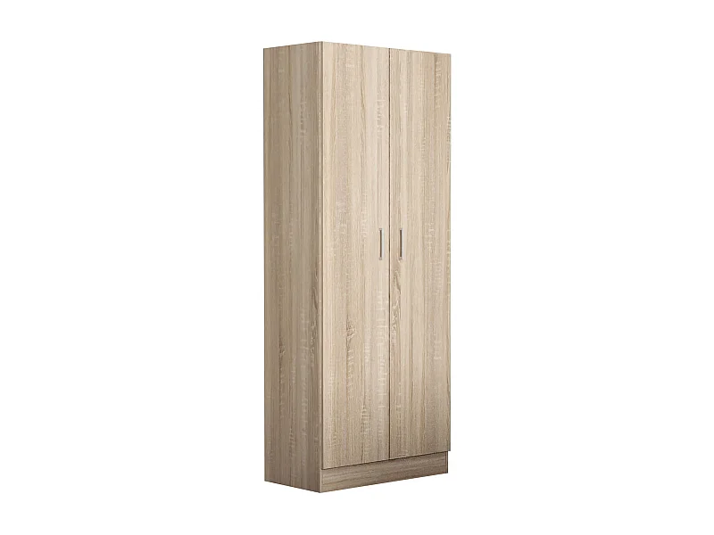 MilaniHome.it - armadio due ante di design spazioso in legno moderno 180x52x80 hdi coloreMarrone