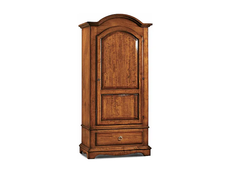 MilaniHome.it - Armadio 1 Anta In Legno Massello 96x56x196di coloreTinta noce