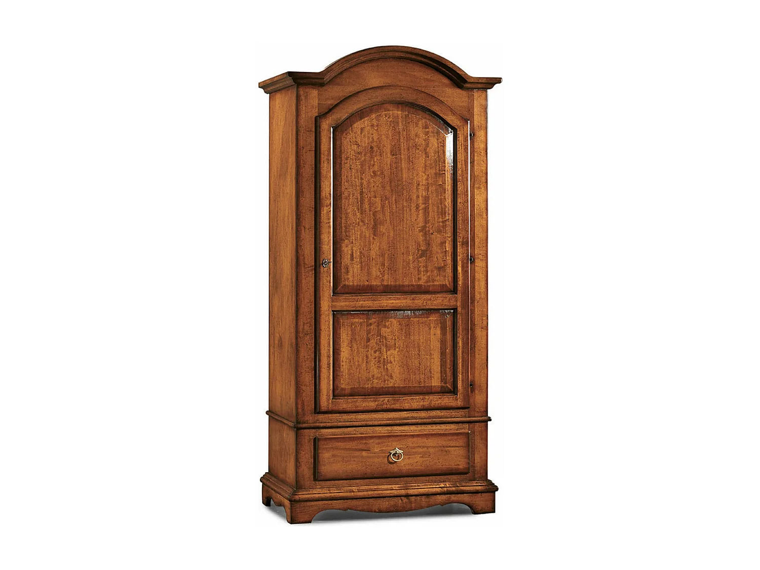 MilaniHome.it - Armadio 1 Anta In Legno Massello 96x56x196di coloreTinta noce