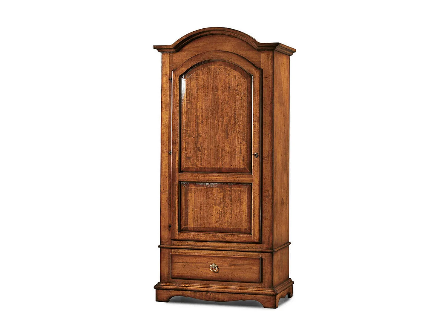 MilaniHome.it - Armadio 1 Anta In Legno Massello 96x56x196di coloreTinta noce