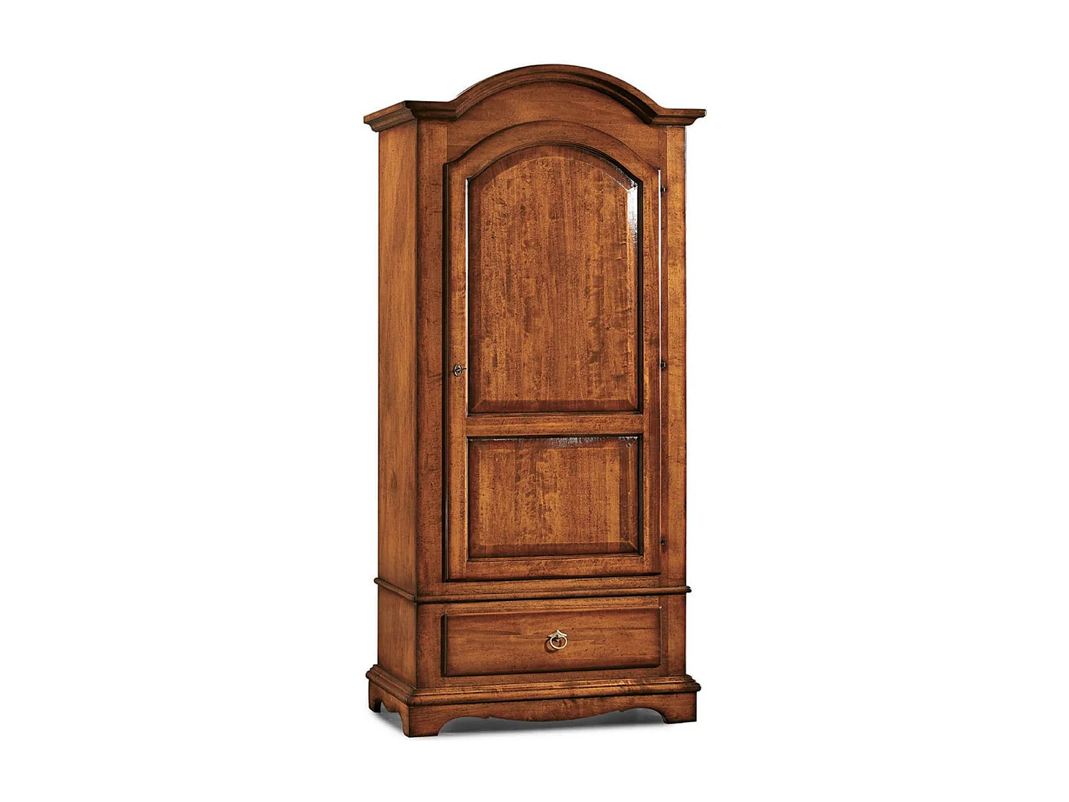 MilaniHome.it - Armadio 1 Anta In Legno Massello 96x56x196di coloreTinta noce