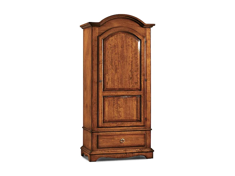 MilaniHome.it - Armadio 1 Anta In Legno Massello 96x56x196di coloreTinta noce