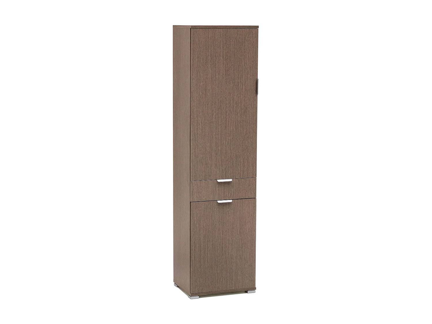 MilaniHome.it - armadio con 3 ante e un cassetto per soggiorno cucina bagno fatto in Italia cm 45x38x174 hdi coloreRovere grigio