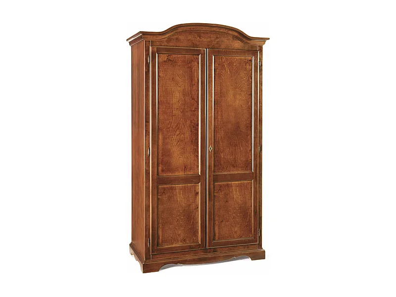 MilaniHome.it - Armadio 2 Ante In Legno Massello Cm 107x55x197 H Nocedi coloreMarrone