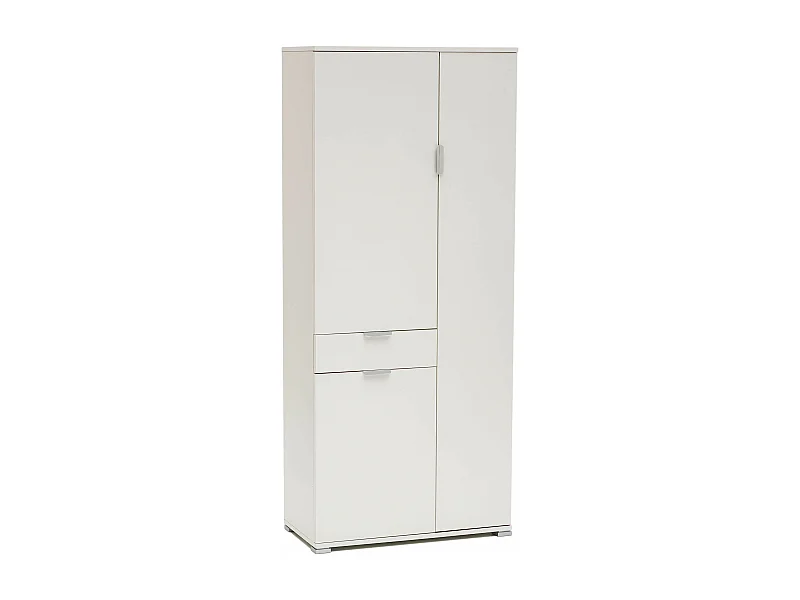 MilaniHome.it - armadio con 3 ante e un cassetto per soggiorno cucina bagno fatto in Italia cm 75x38x174 hdi coloreBianco