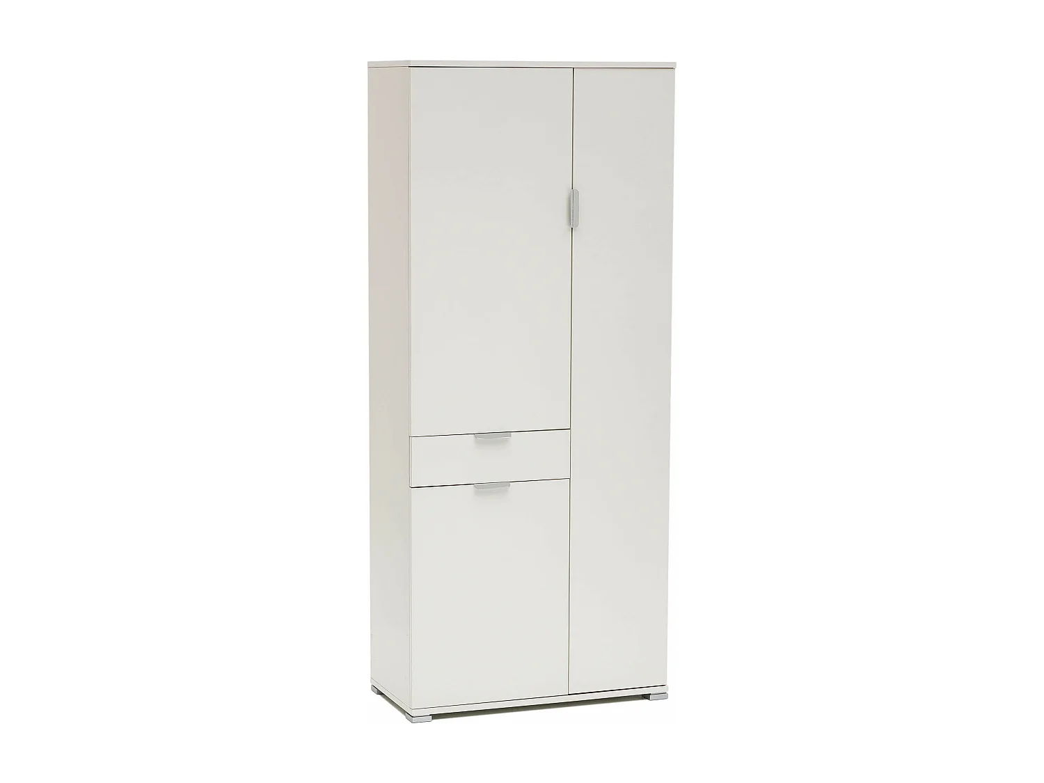 MilaniHome.it - armadio con 3 ante e un cassetto per soggiorno cucina bagno fatto in Italia cm 75x38x174 hdi coloreBianco