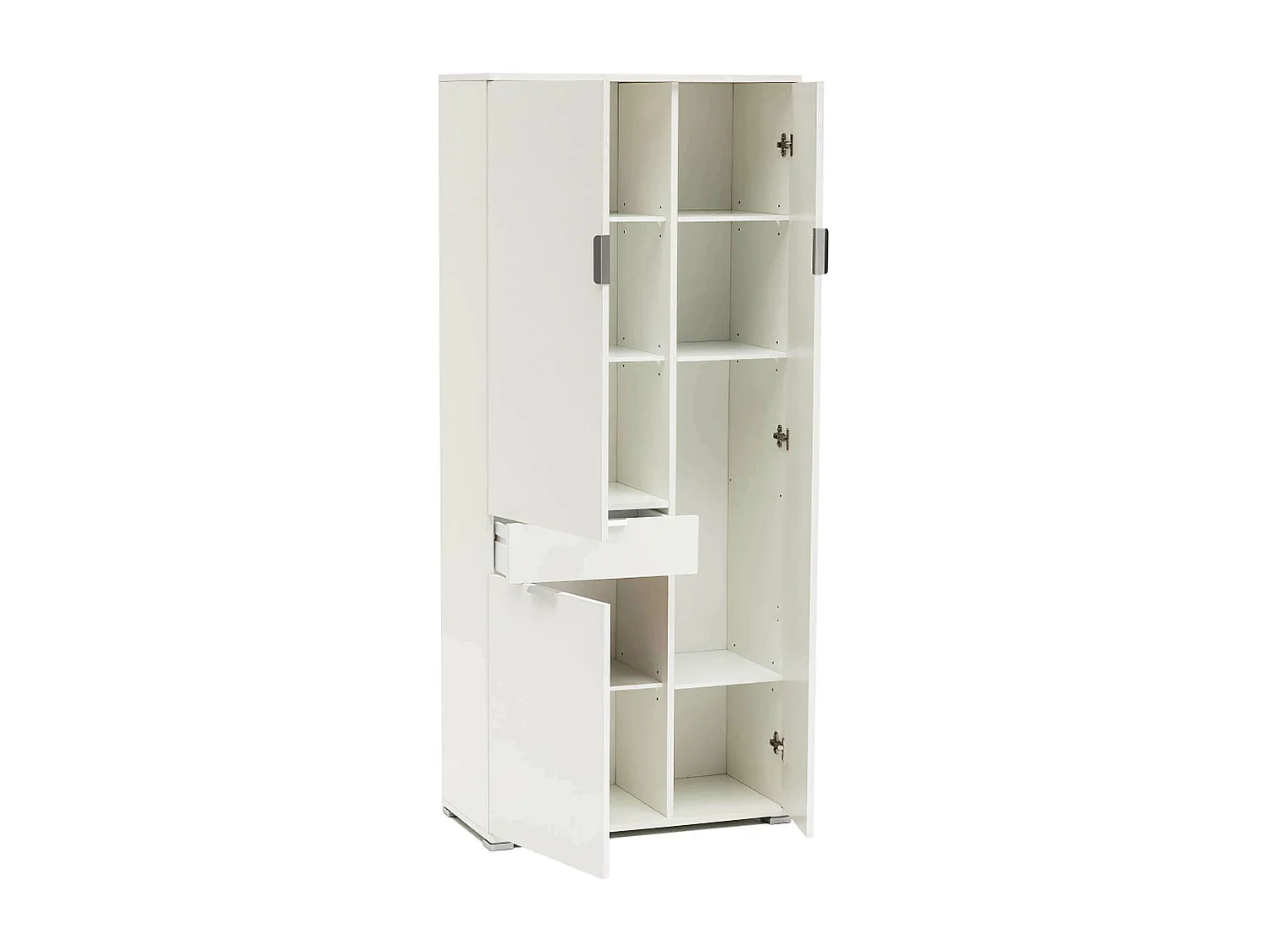 MilaniHome.it - armadio con 3 ante e un cassetto per soggiorno cucina bagno fatto in Italia cm 75x38x174 hdi coloreBianco