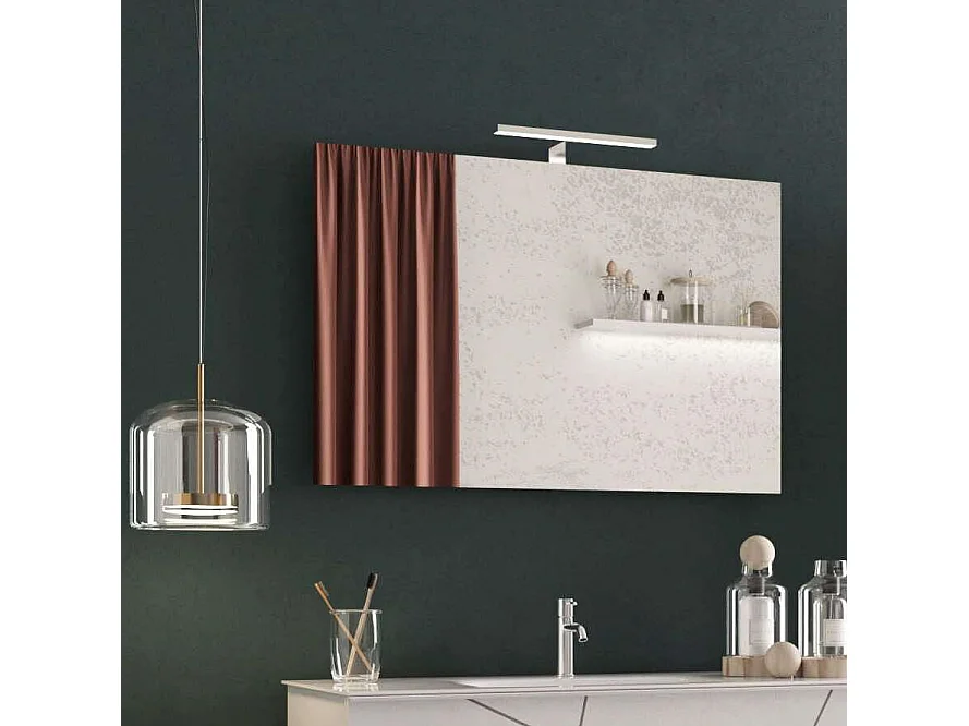 MilaniHome.it - specchio moderno con led di design moderno industrialdi coloreTrasparente