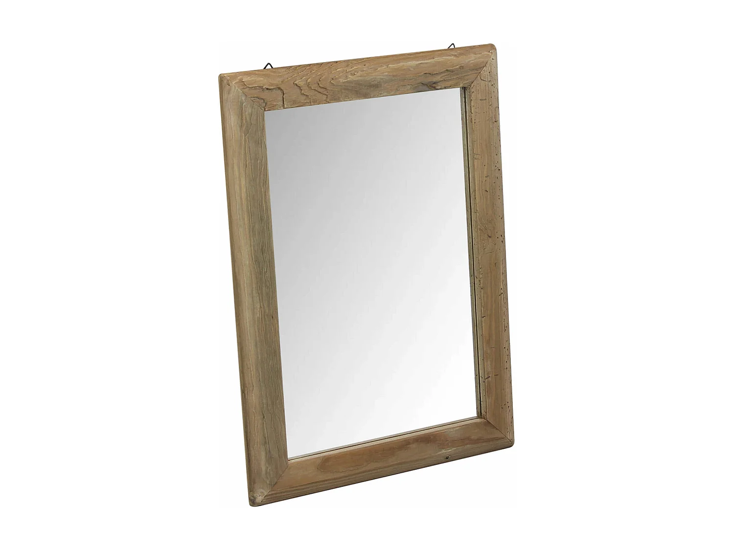 MilaniHome.it - specchio di design moderno in legno di pino riciclato massiccio stile moderno vintagedi coloreMarrone