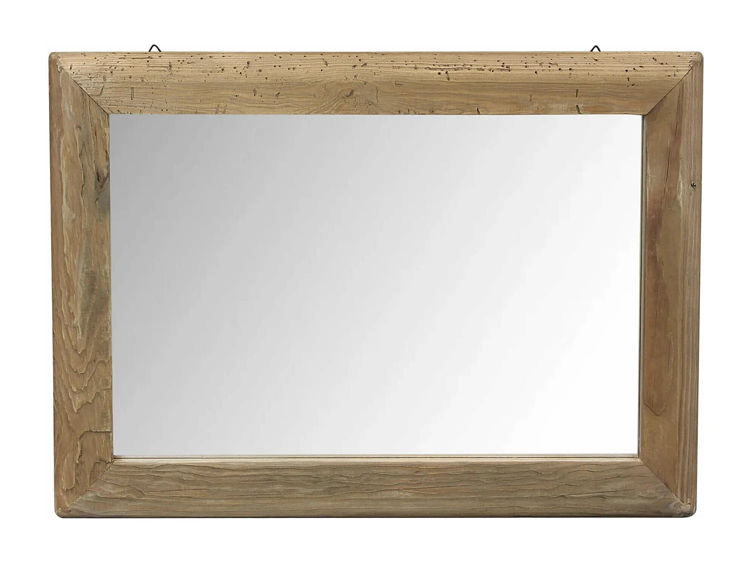 MilaniHome.it - specchio di design moderno in legno di pino riciclato massiccio stile moderno vintagedi coloreMarrone