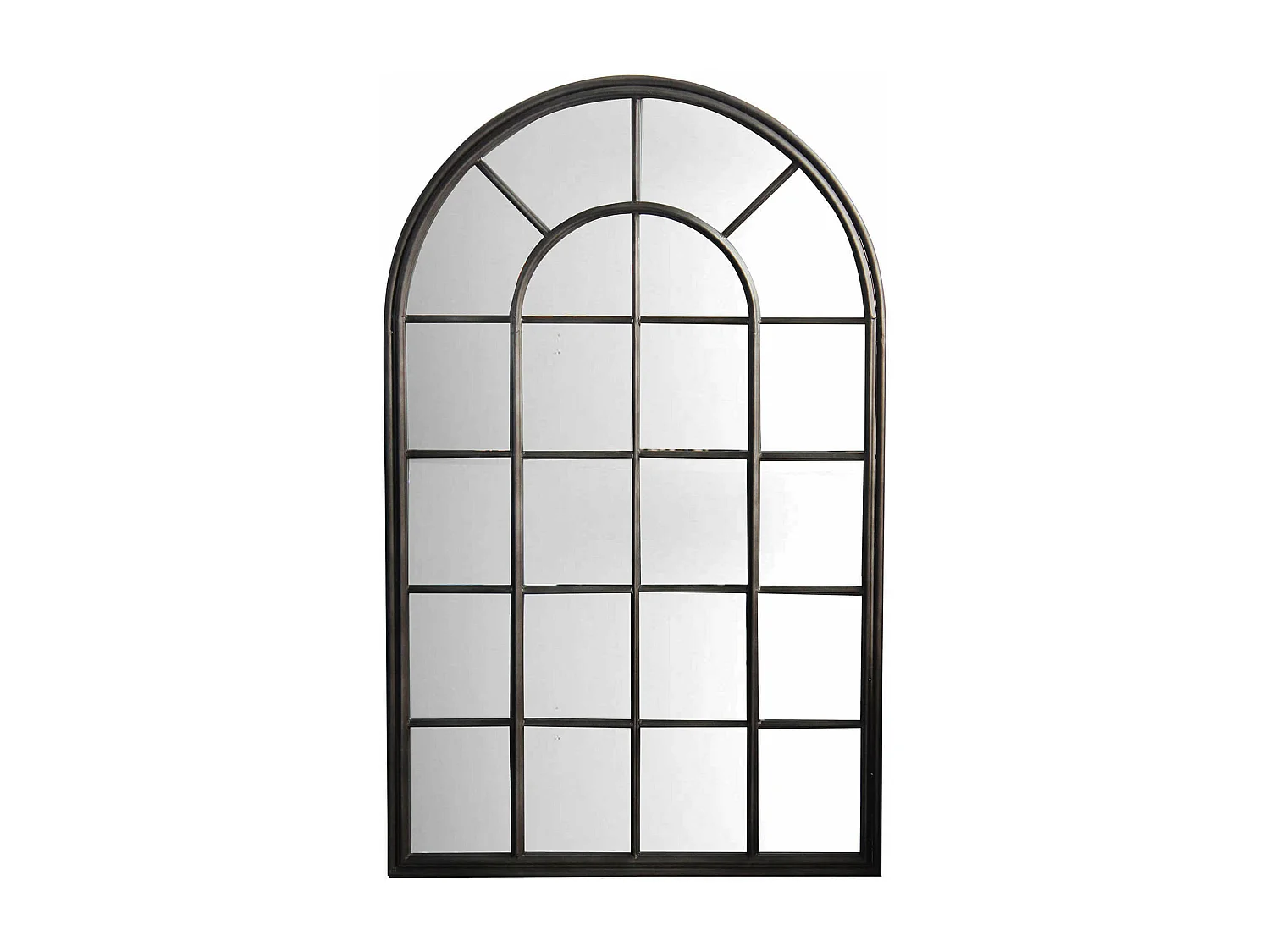 MilaniHome.it - Specchio Specchiera In Metallo Elegante Di Design Resistente , Cm 80,5x4x127 Hdi coloreGrigio