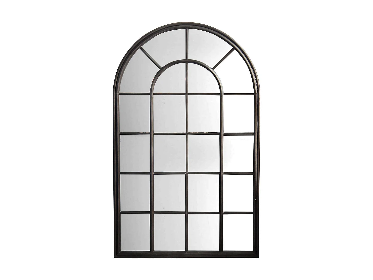 MilaniHome.it - Specchio Specchiera In Metallo Elegante Di Design Resistente , Cm 80,5x4x127 Hdi coloreGrigio