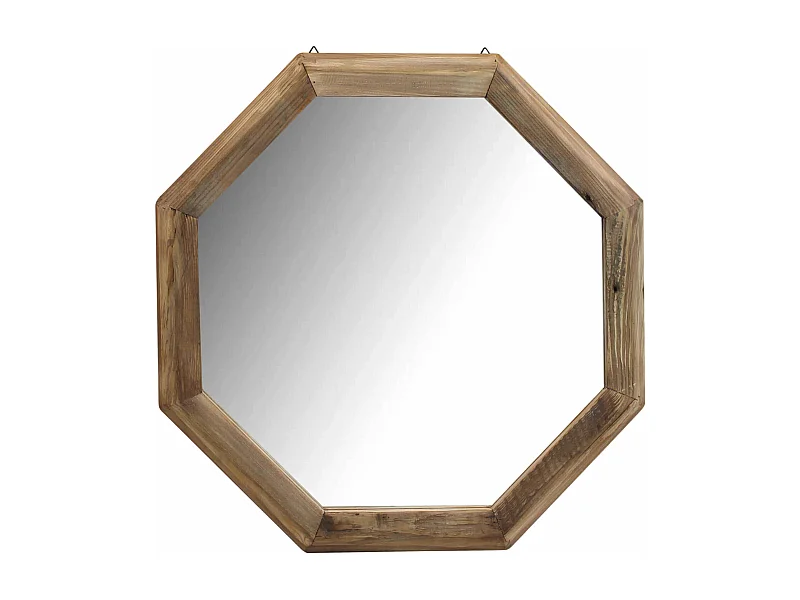 MilaniHome.it - specchio di design moderno in legno di pino riciclato massiccio stile moderno vintagedi coloreMarrone