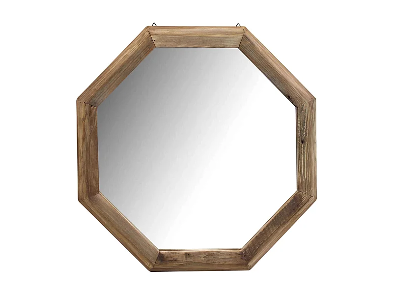 MilaniHome.it - specchio di design moderno in legno di pino riciclato massiccio stile moderno vintagedi coloreMarrone