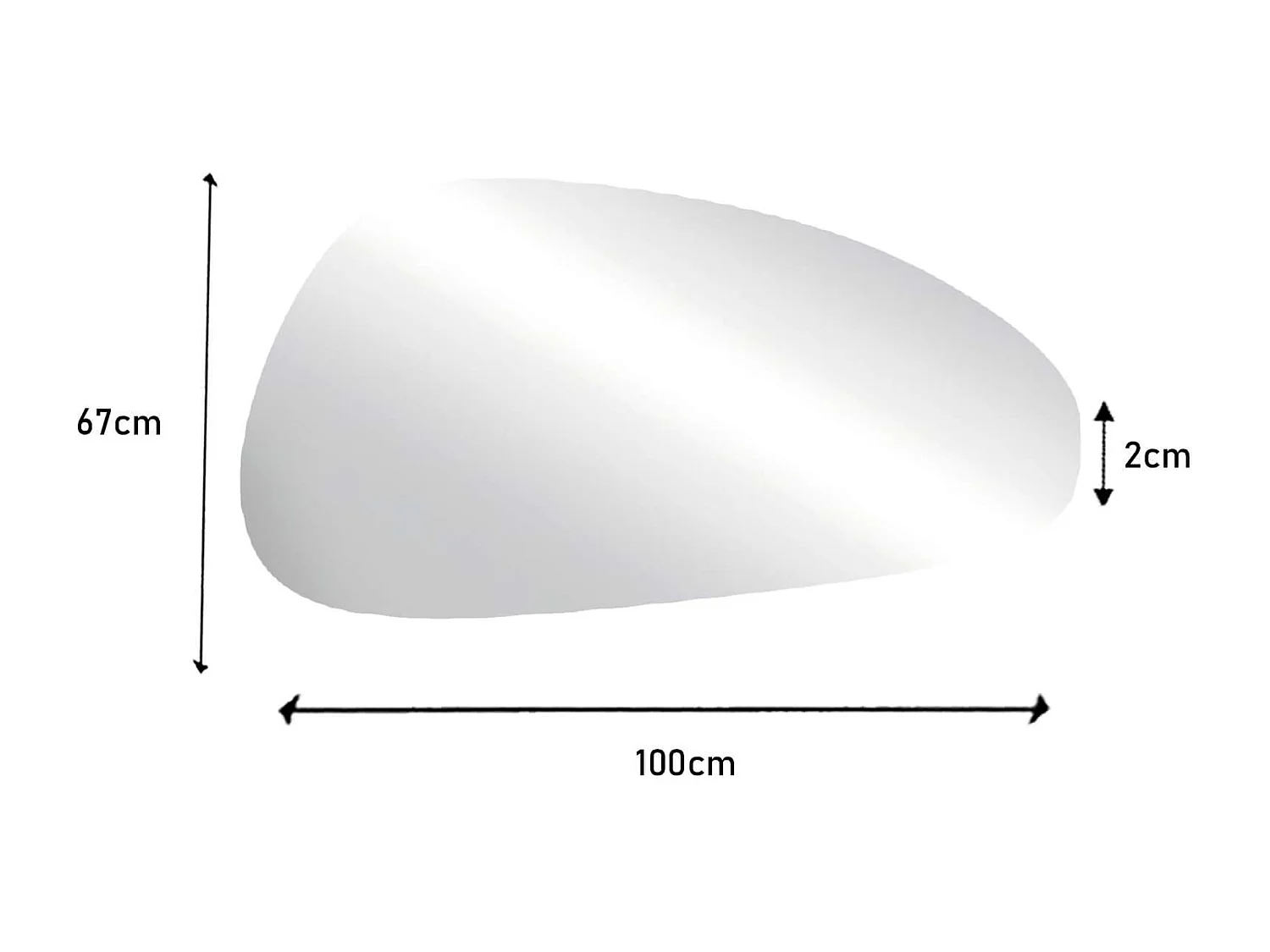 MilaniHome.it - specchio moderno retroilluminato di design moderno industrial cm 92 x 60 x 5 hdi coloreTrasparente