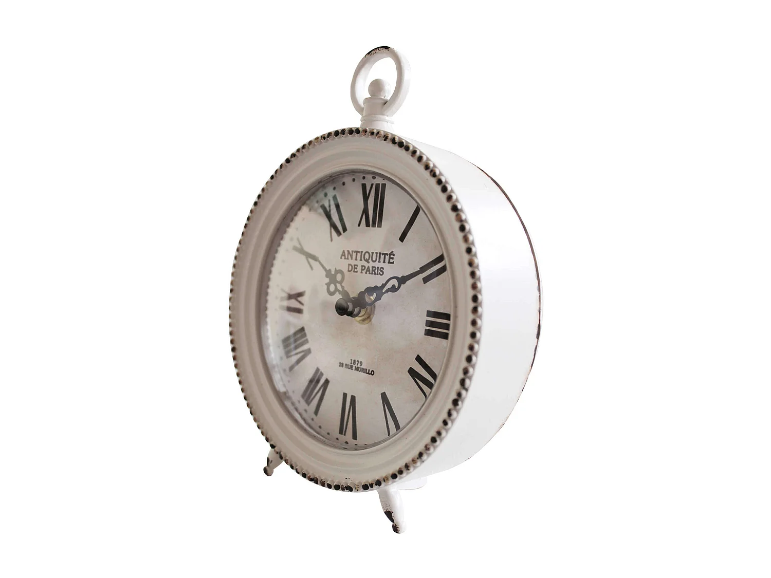 MilaniHome.it - Orologio Classico Da Appoggio Soprammobile Analogico Stile Vintage Classicodi coloreBianco