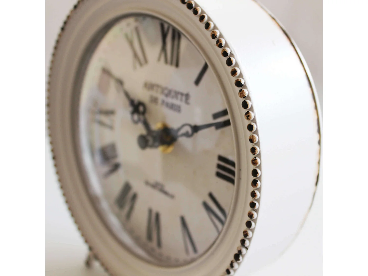 MilaniHome.it - Orologio Classico Da Appoggio Soprammobile Analogico Stile Vintage Classicodi coloreBianco