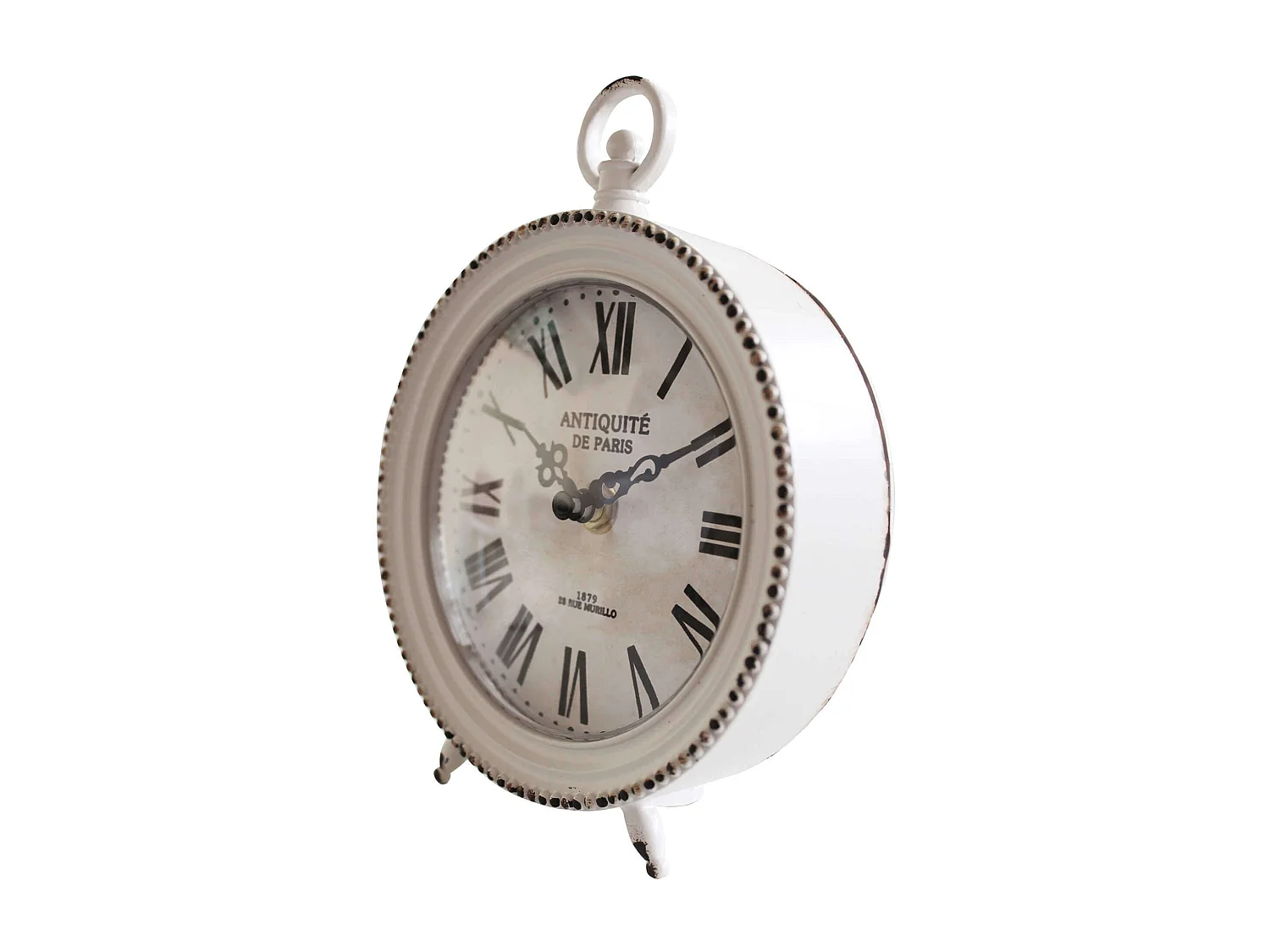 MilaniHome.it - Orologio Classico Da Appoggio Soprammobile Analogico Stile Vintage Classicodi coloreBianco