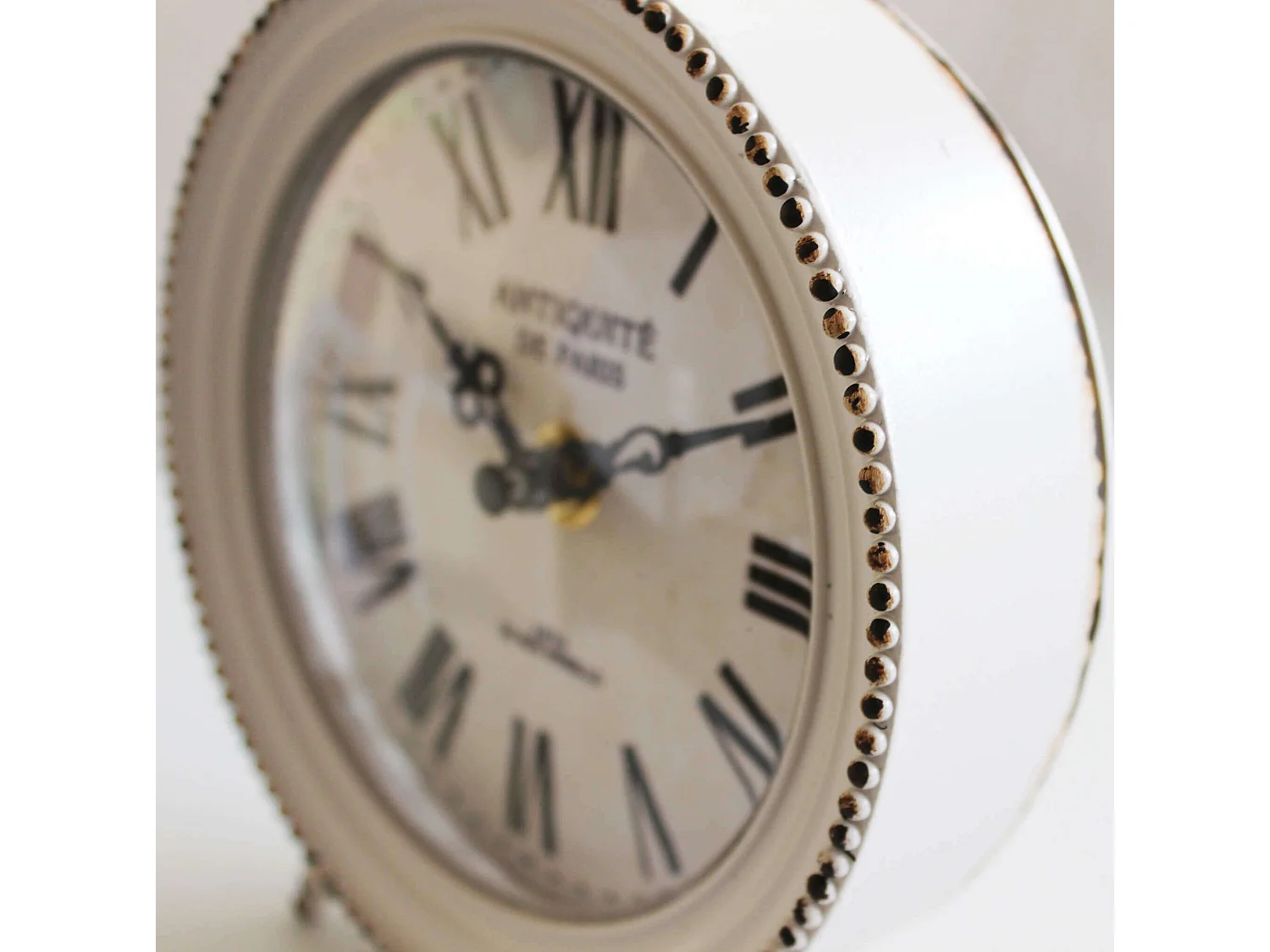 MilaniHome.it - Orologio Classico Da Appoggio Soprammobile Analogico Stile Vintage Classicodi coloreBianco