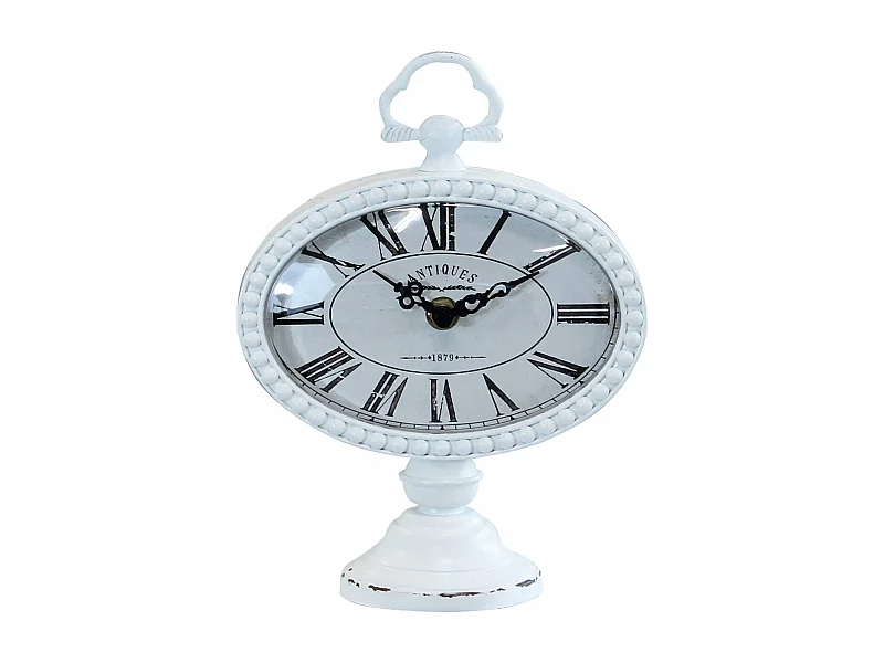 MilaniHome.it - Orologio Classico Da Appoggio Soprammobile Analogico Stile Vintage Classicodi coloreBianco