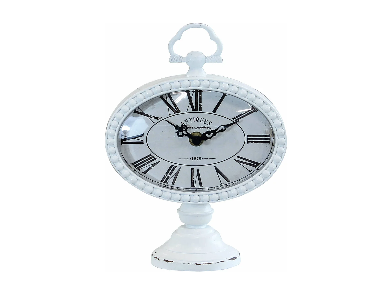 MilaniHome.it - Orologio Classico Da Appoggio Soprammobile Analogico Stile Vintage Classicodi coloreBianco