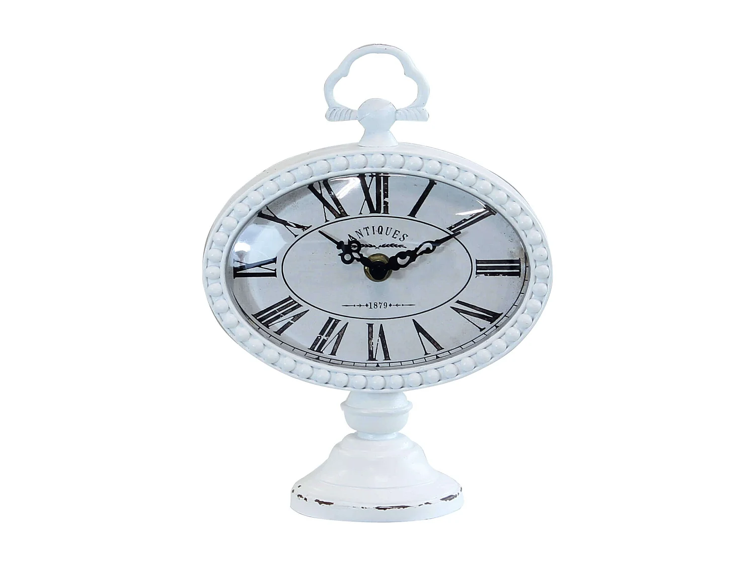 MilaniHome.it - Orologio Classico Da Appoggio Soprammobile Analogico Stile Vintage Classicodi coloreBianco