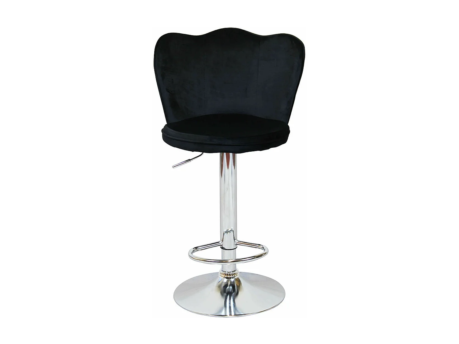 MilaniHome.it - sgabello moderno in velluto di design moderno industrialdi coloreNero