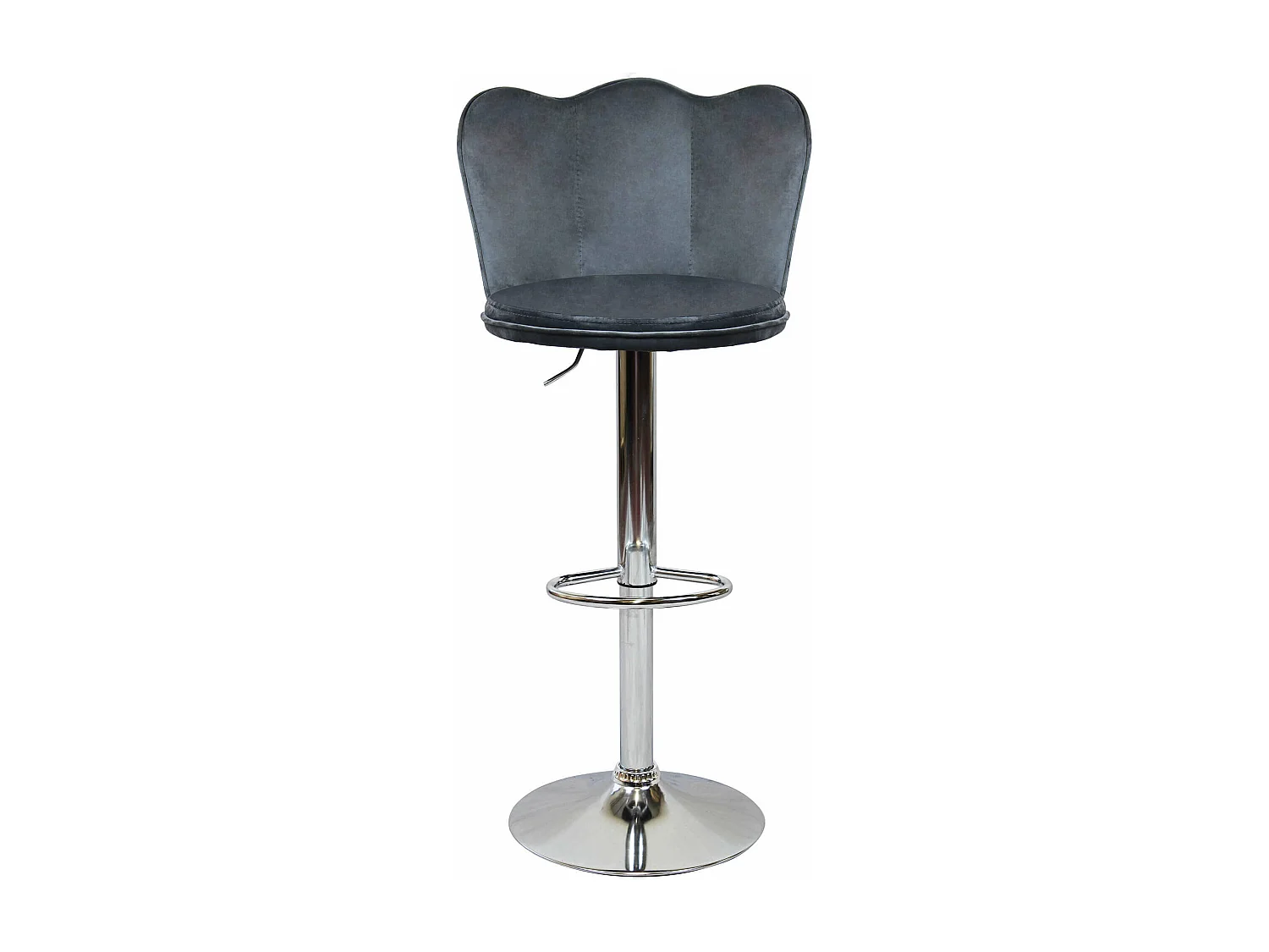 MilaniHome.it - sgabello moderno in velluto di design moderno industrialdi coloreGrigio