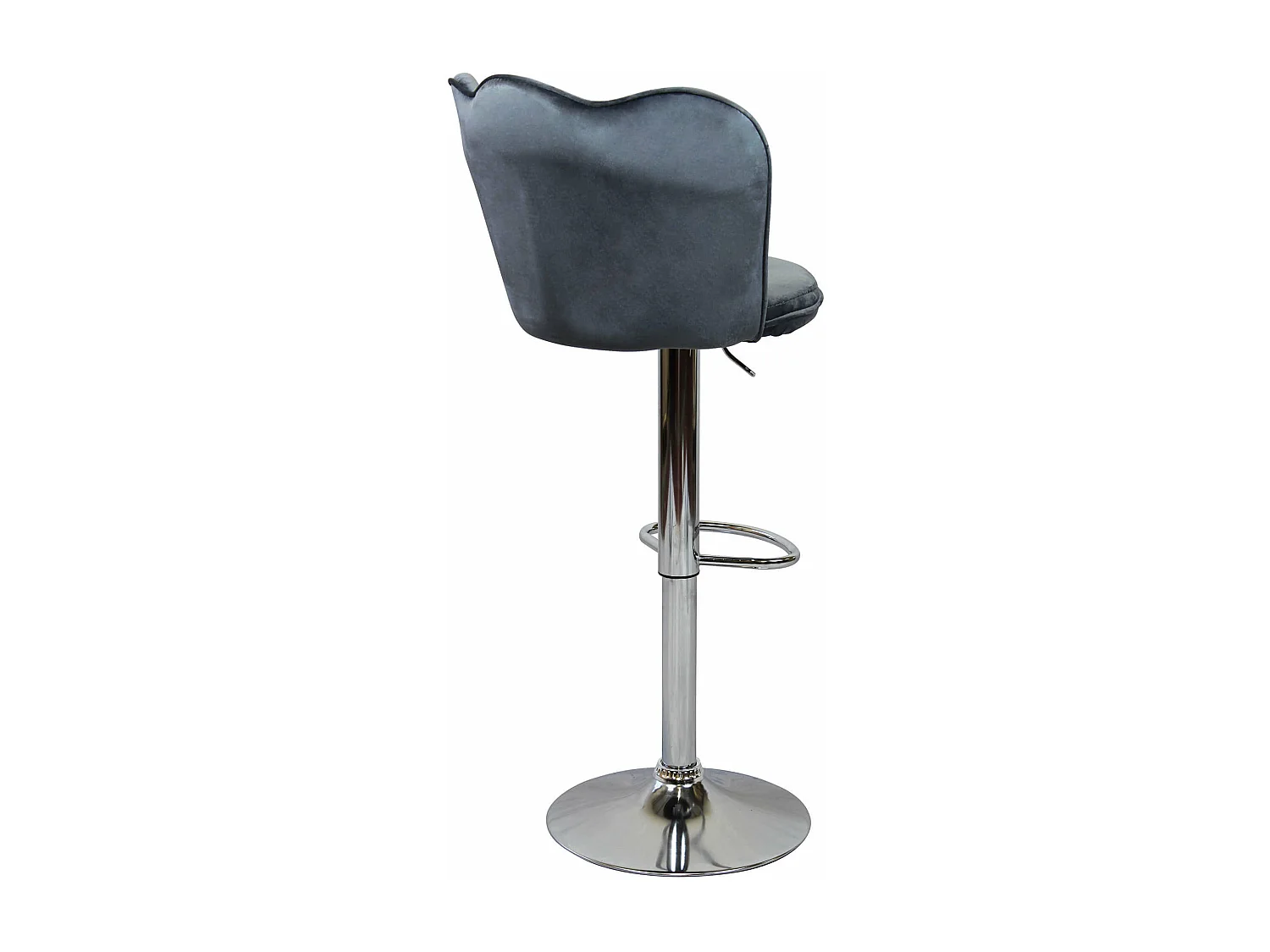 MilaniHome.it - sgabello moderno in velluto di design moderno industrialdi coloreGrigio