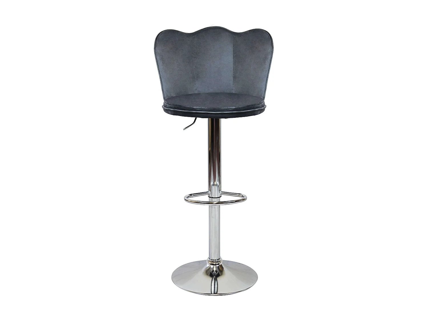 MilaniHome.it - sgabello moderno in velluto di design moderno industrialdi coloreGrigio